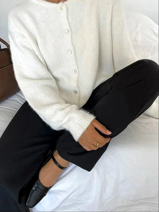Cárdigan Oversize con Botones de Nácar