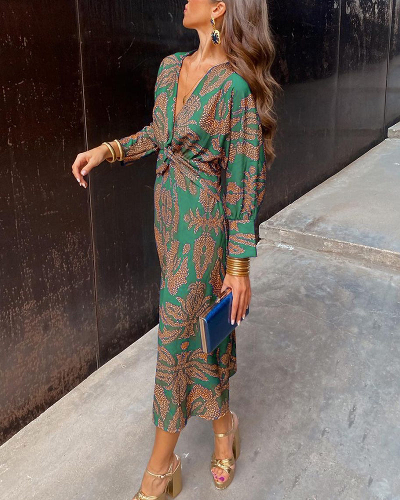 Isadora Vestido Midi Estampado