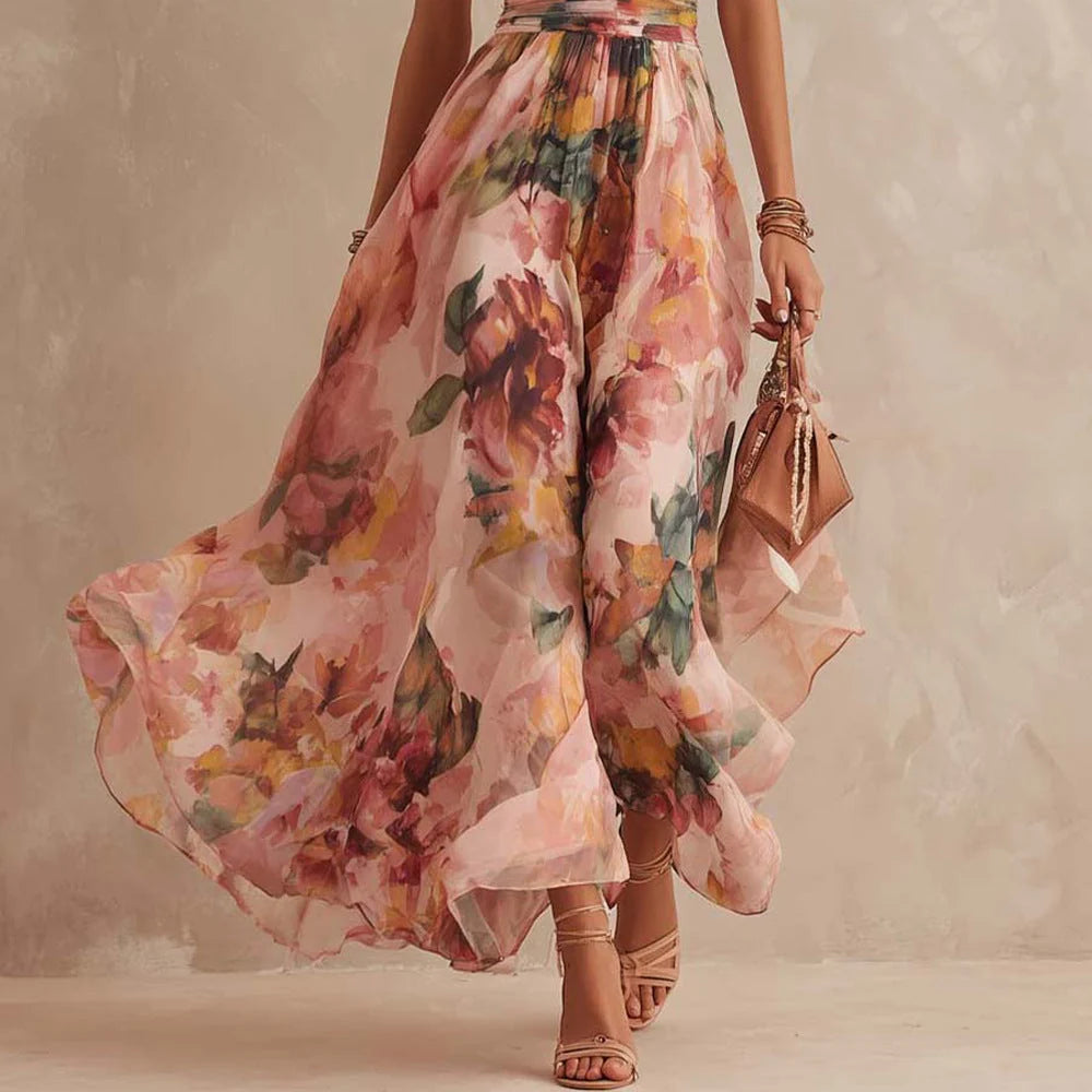 Aurora | Vestido Largo de Mujer Floral de un Solo Hombro