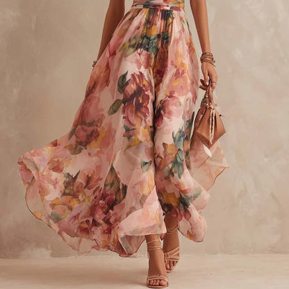 Aurora | Vestido Largo de Mujer Floral de un Solo Hombro