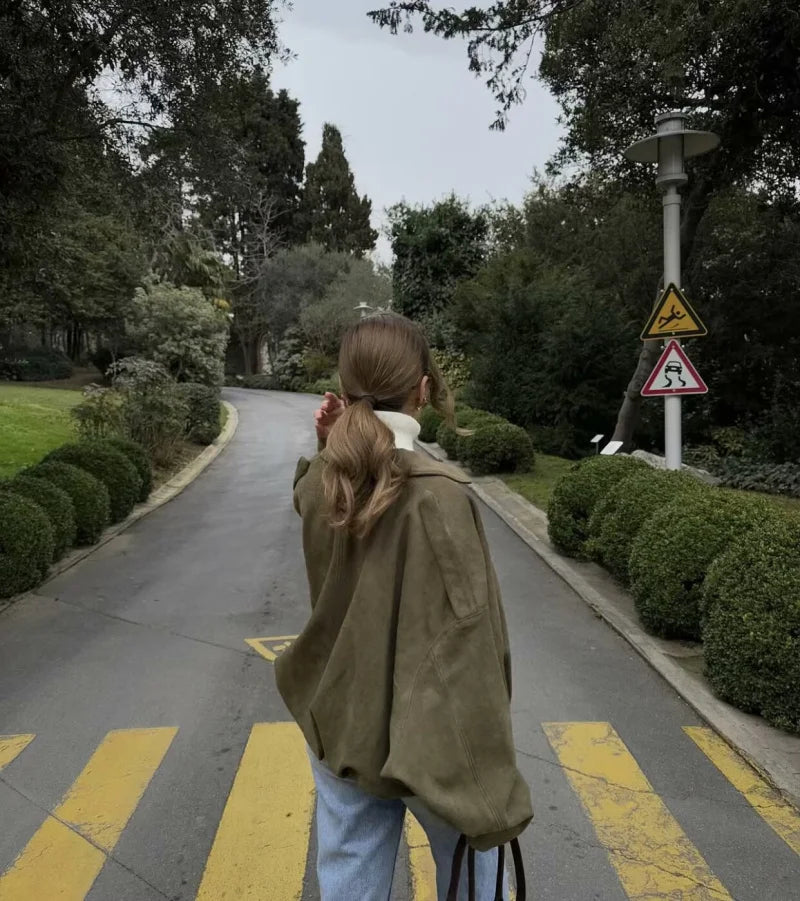 Chaqueta de Hombro con Solapa