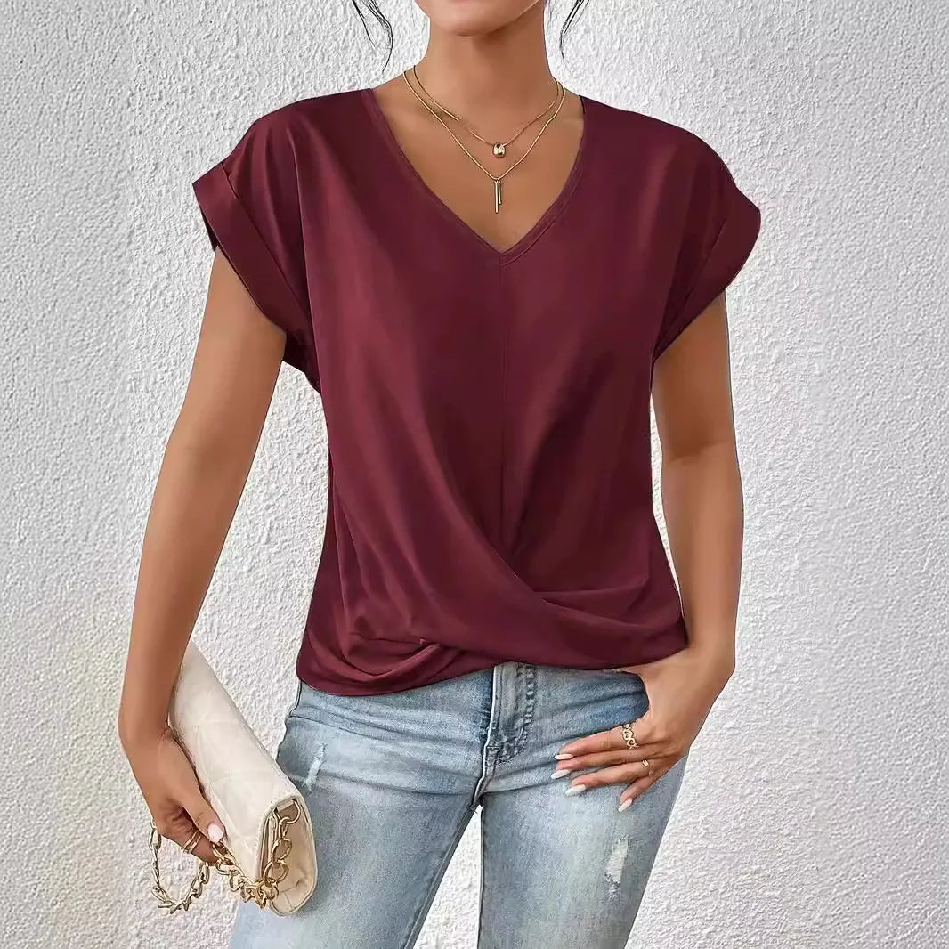 Cleo Camiseta Informal con Escote Corazón