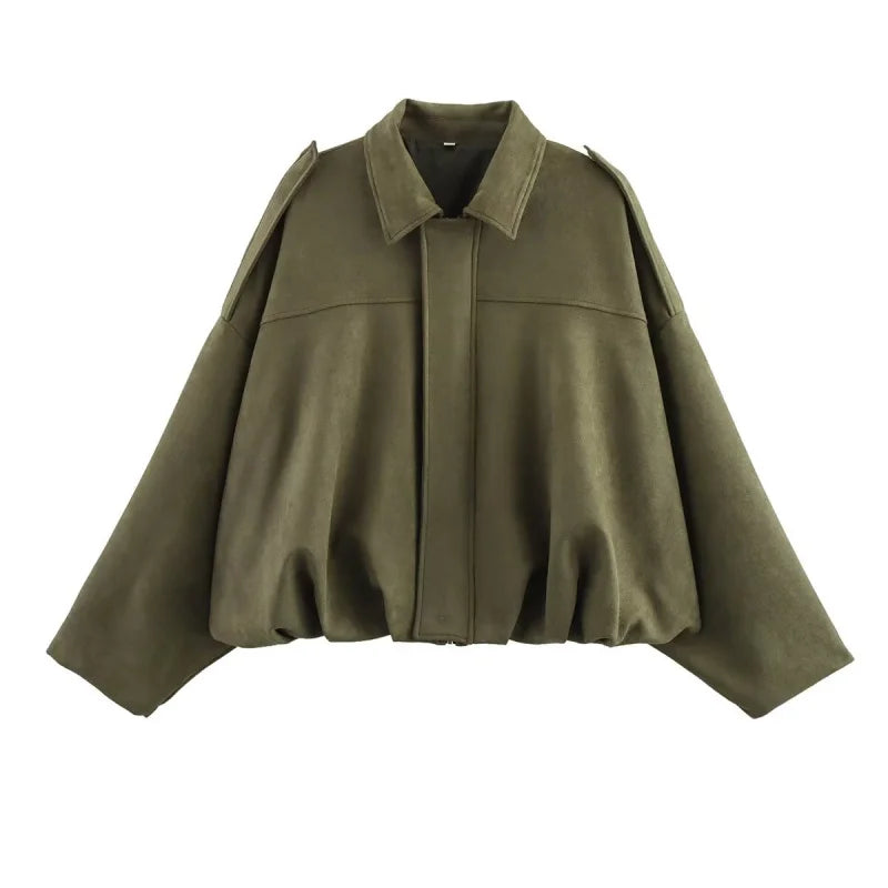Chaqueta de Hombro con Solapa