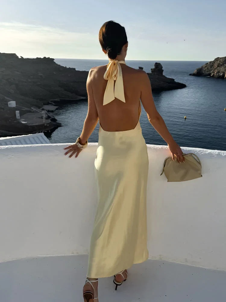 Vestido de Espalda Descubierta para Mujer