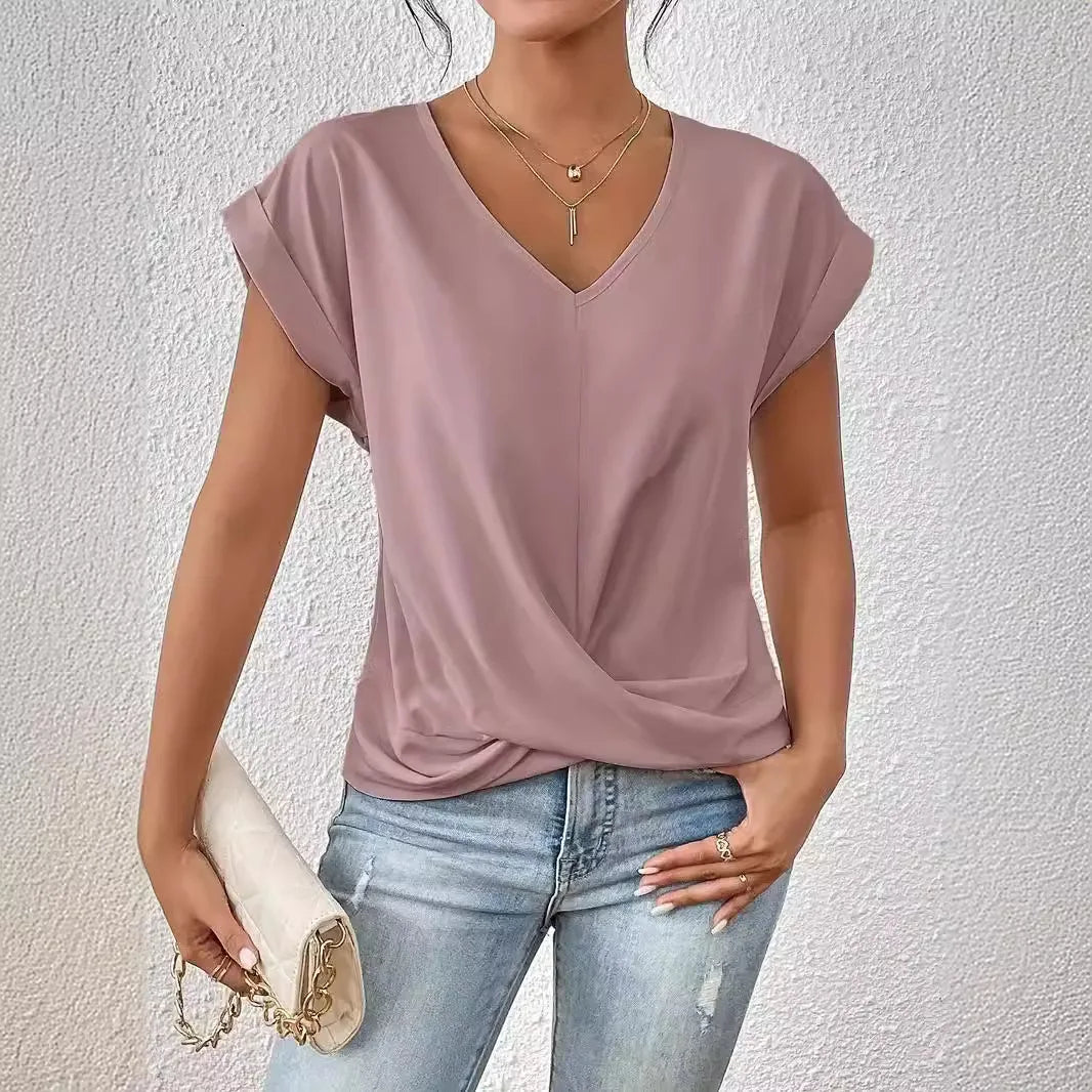 Cleo Camiseta Informal con Escote Corazón