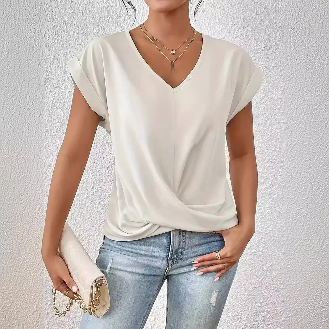 Cleo Camiseta Informal con Escote Corazón