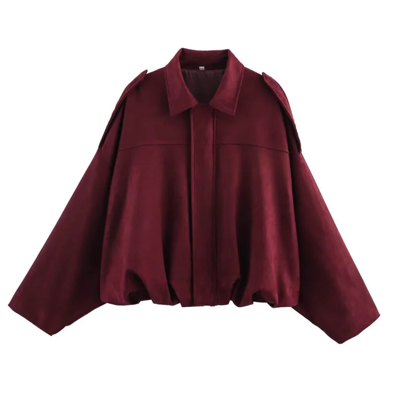 Chaqueta de Hombro con Solapa