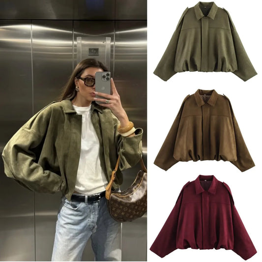 Chaqueta Oversize Manga Murciélago