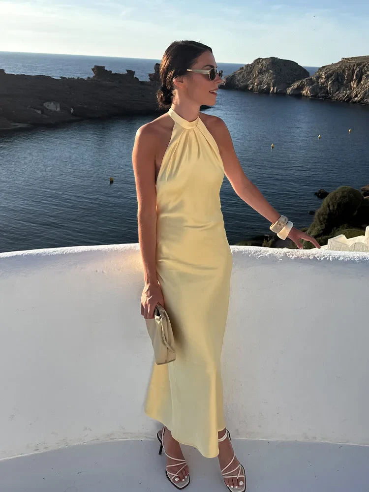 Vestido de Espalda Descubierta para Mujer