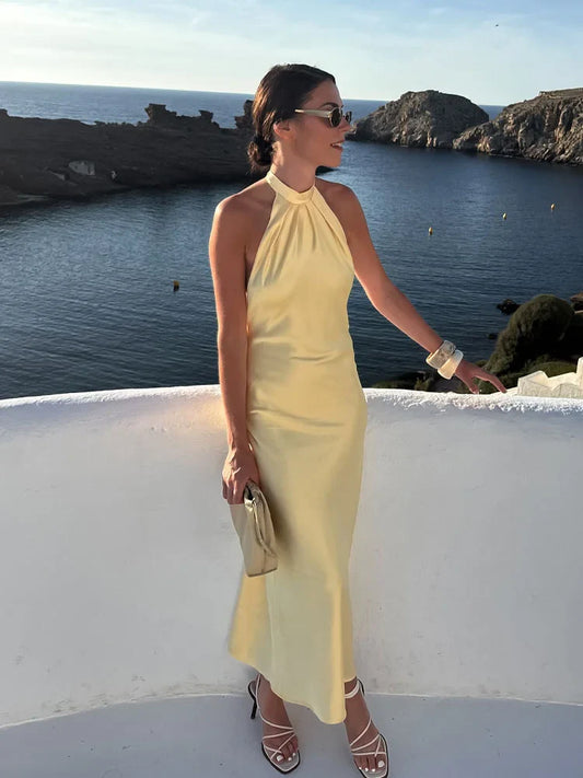 Vestido de Espalda Descubierta para Mujer
