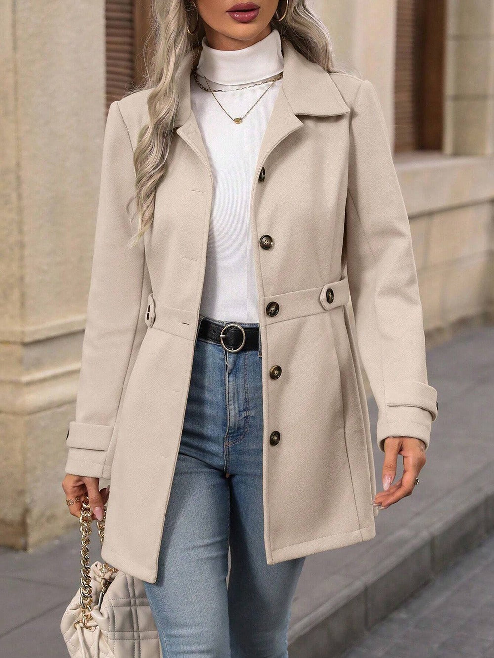 Gabardina Clásica Elegante Atemporal para Mujer